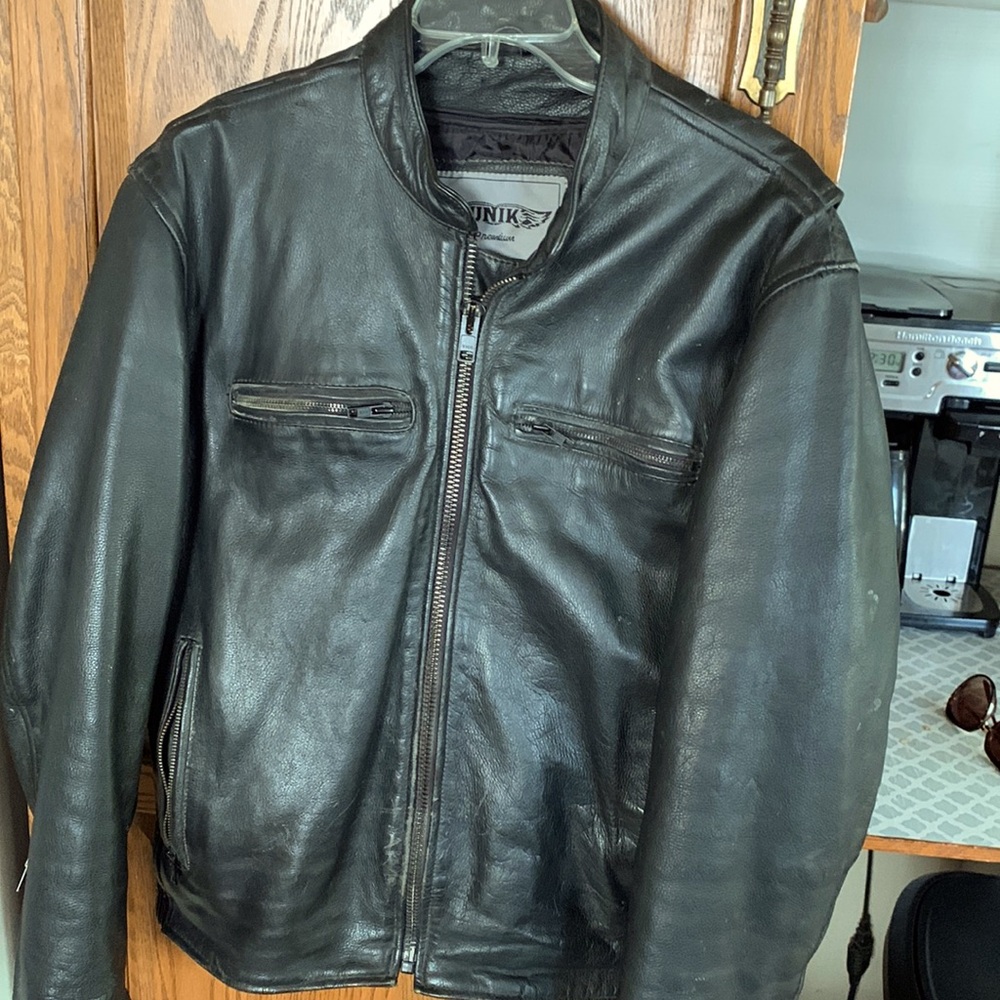 Black Leather Motorcycle Jacket